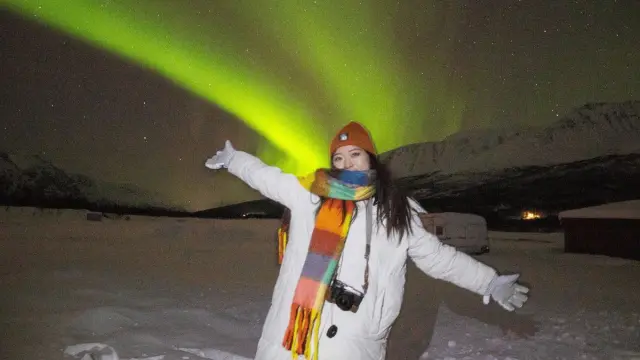 ล่าแสงเหนือด้วยรถมินิบัส Northern Lights Chase by Minibus ทรอมโซ