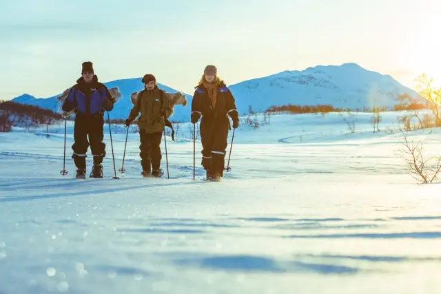 เดินลุยหิมะกับฮัสกี้รอบเช้า Morning Husky Snowshoe Trip ใกล้ทรอมโซ