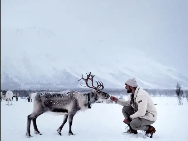 นั่งเลื่อนเรนเดียร์ ให้อาหาร และวัฒนธรรมซามี รอบบ่าย Reindeer Sledding Afternoon